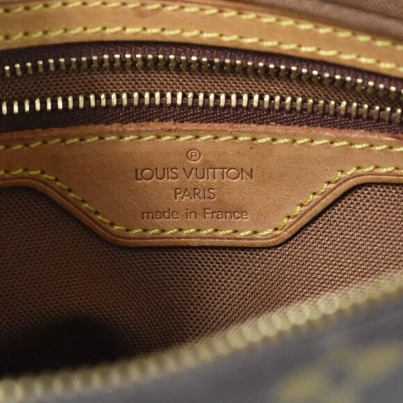 Auth LOUIS VUITTON Logo Trotteur Shoulder Bag Monogram Leather Brown - Picture 4 of 16